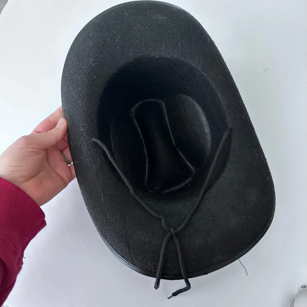 Black western cowboy hat costume